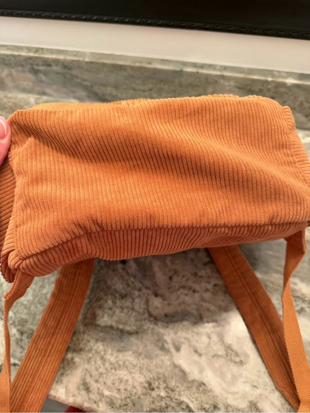 Wild Fable Rust Corduroy Backpack | Burnt Orange Laptop School Travel Bag